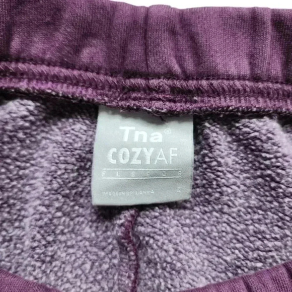 Aritizia TNA Cozy Fleece Perfect  Hi-Rise Sweatpant CozyAF Purple Women's size S - Picture 6 of 11